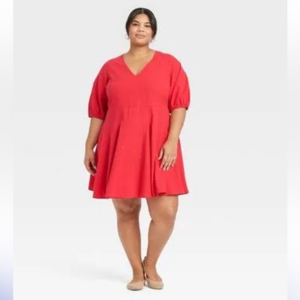 Universal Thread Red V-Neck Dress Size XXL and NWT